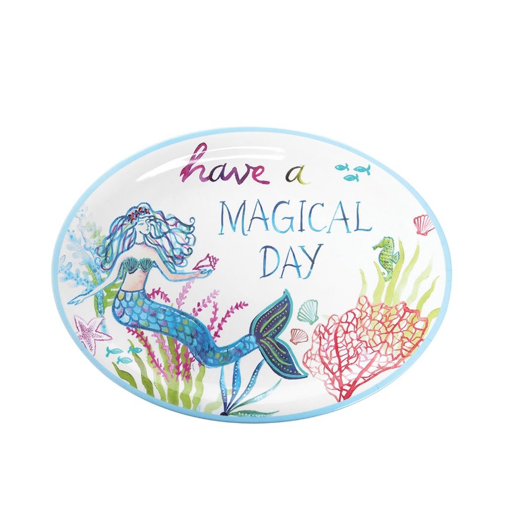 Magical  day  oval  melamine  Mermaid  Platter